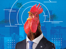 Chicken in a suit