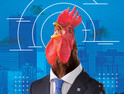 Chicken in a suit