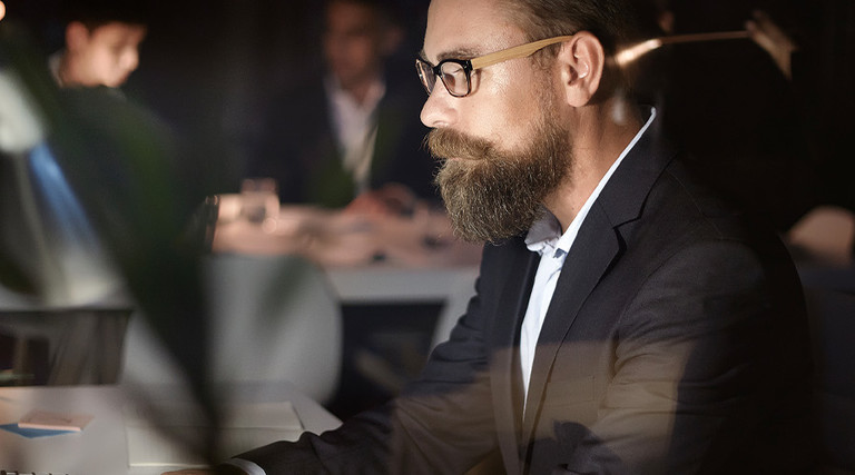 Person working at computer