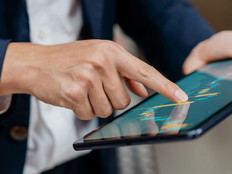 Person working on tablet