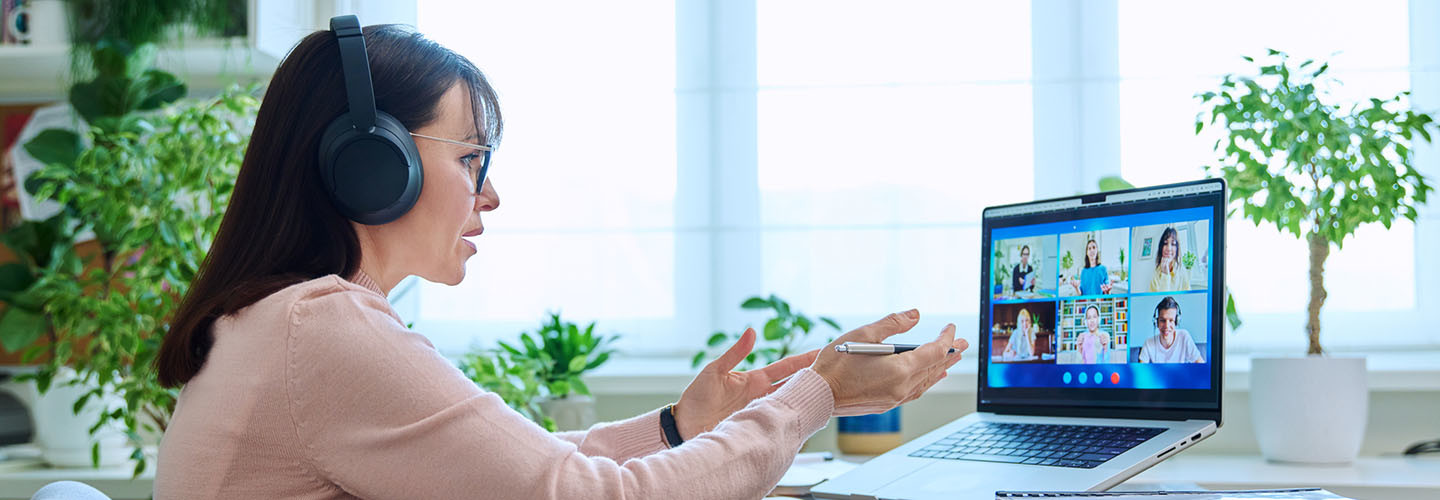 Employee working from home