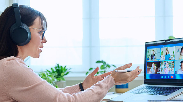 Employee working from home