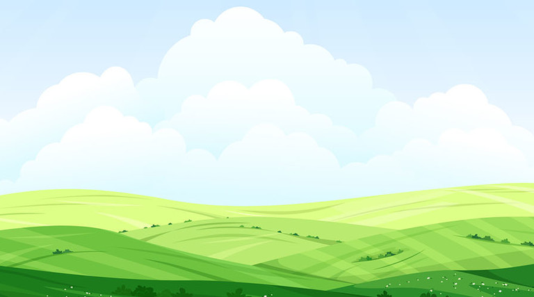 Illustration of green field