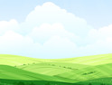 Illustration of green field