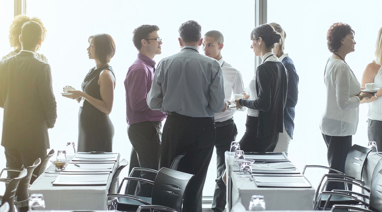 People meeting at a conference